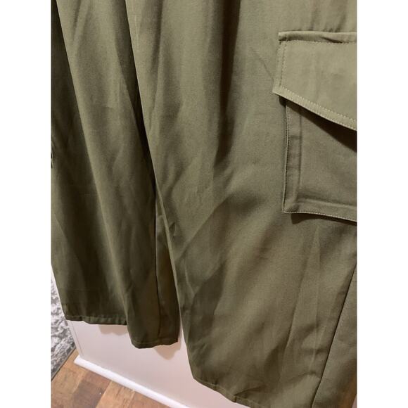 Hayden Los Angeles Wide Leg 1XL Hunter Green Casual Pocket Dress up Pants NWT - Picture 3 of 14